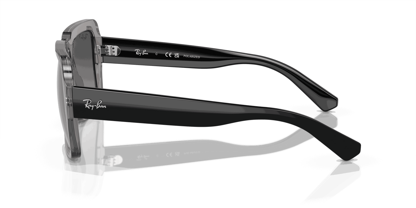 [Silver/Grey Lenses, Polished Transparent Grey Frame]