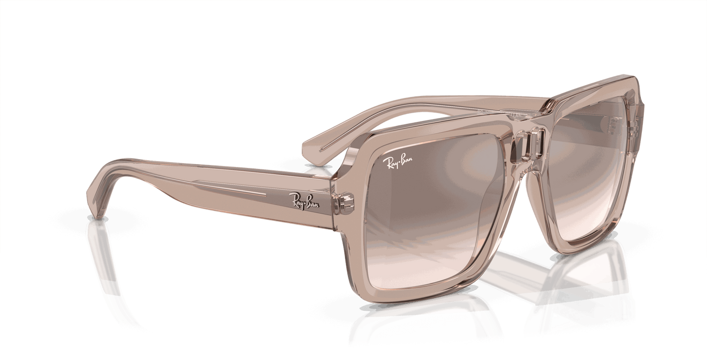 [Silver/Brown Lenses, Polished Transparent Light Brown Frame]