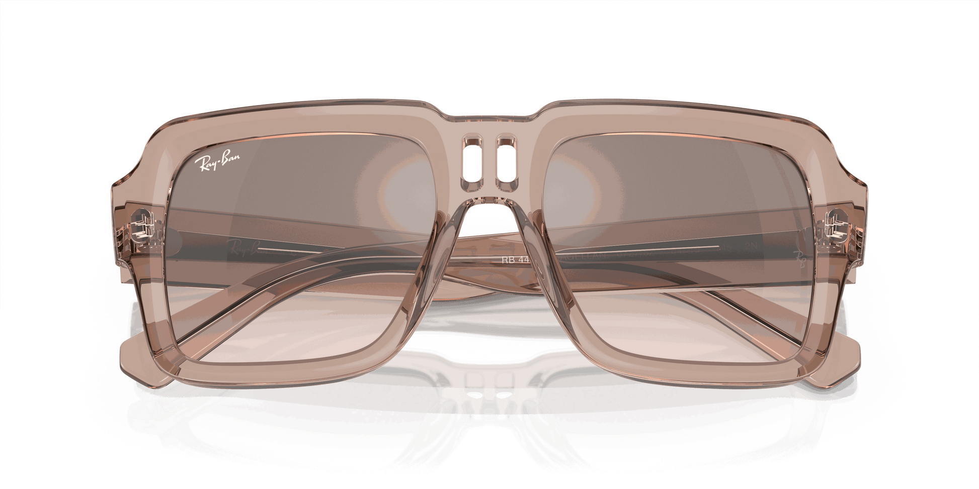 [Silver/Brown Lenses, Polished Transparent Light Brown Frame]