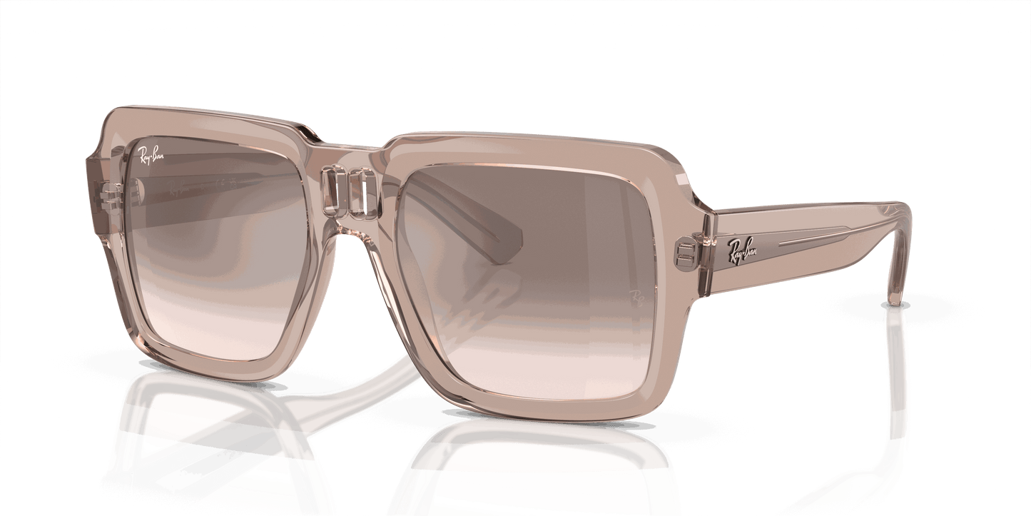 [Silver/Brown Lenses, Polished Transparent Light Brown Frame]