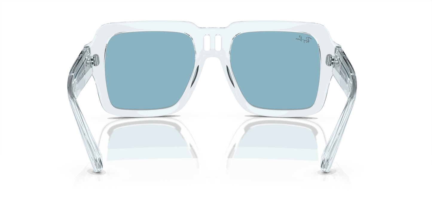 [Light Blue/Silver Lenses, Polished Transparent Light Blue Frame]