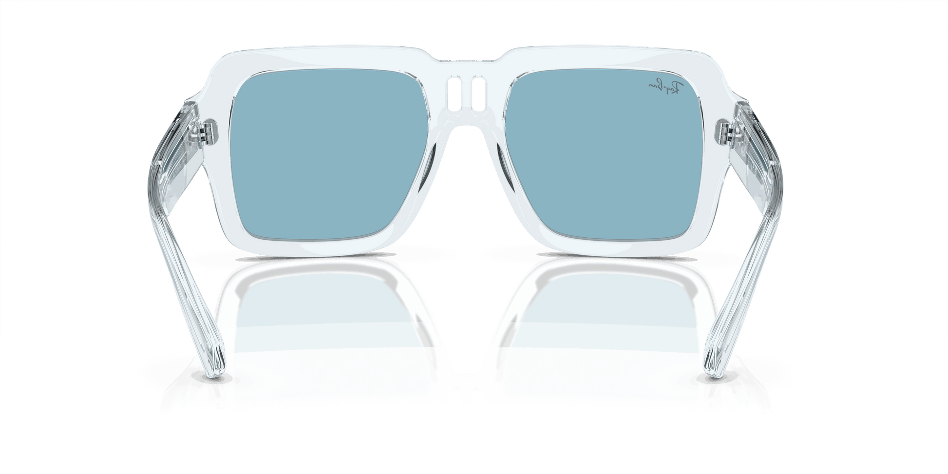 [Light Blue/Silver Lenses, Polished Transparent Light Blue Frame]