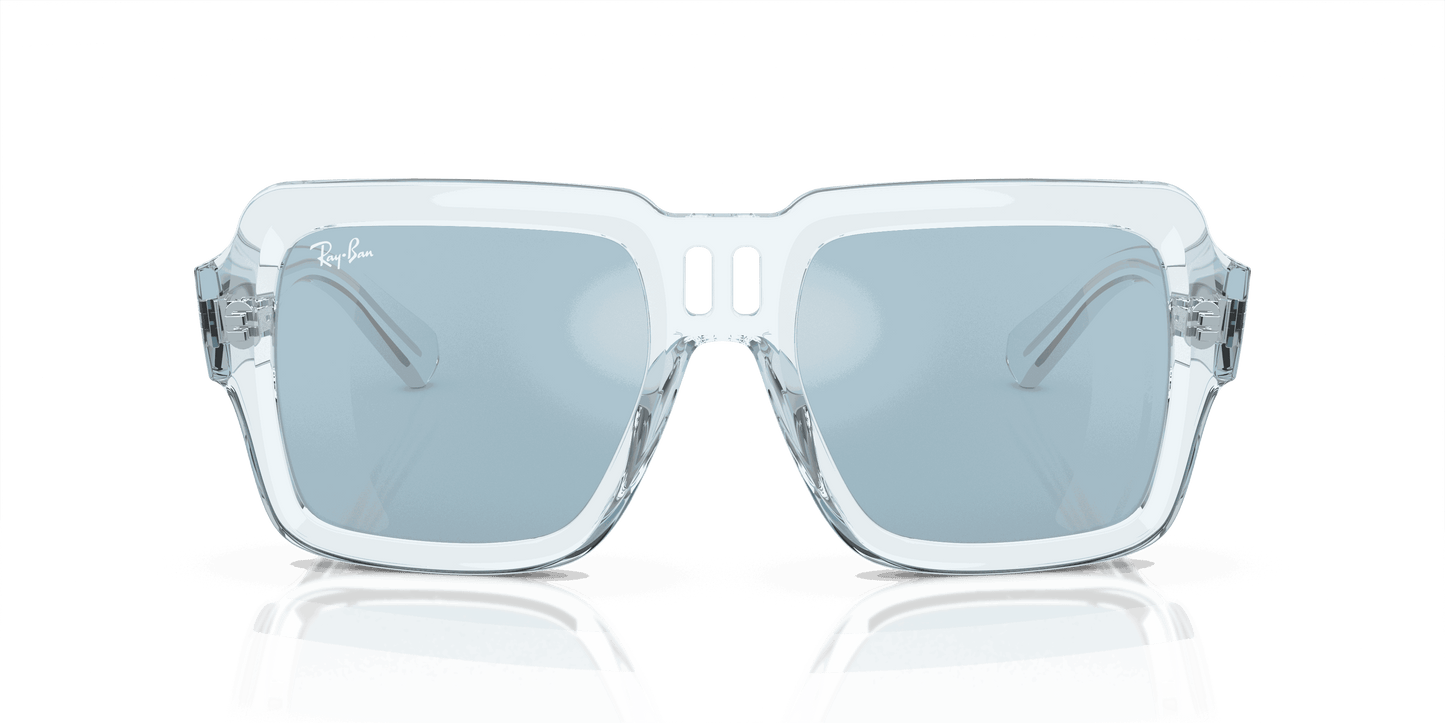 [Light Blue/Silver Lenses, Polished Transparent Light Blue Frame]