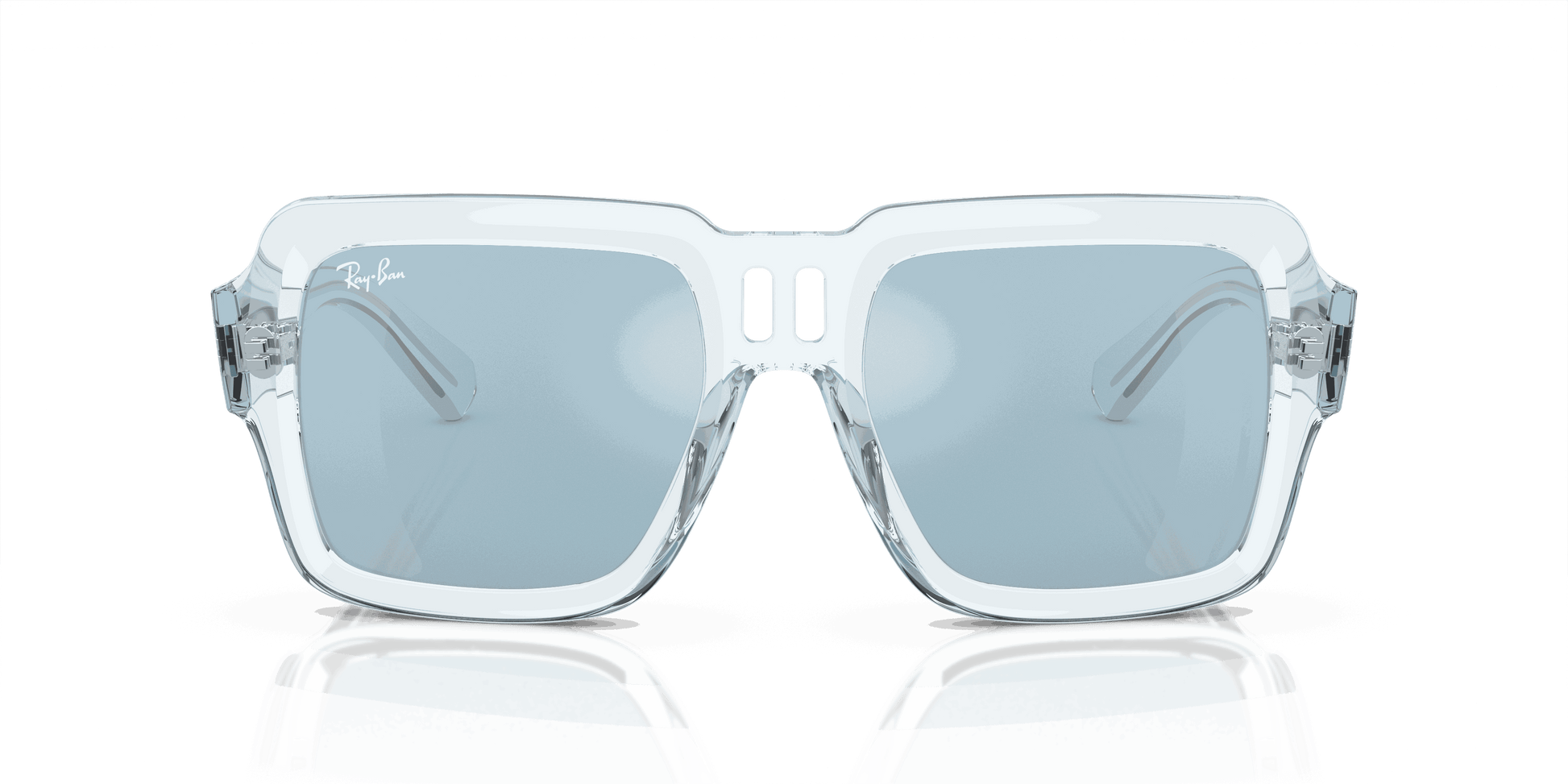 [Light Blue/Silver Lenses, Polished Transparent Light Blue Frame]