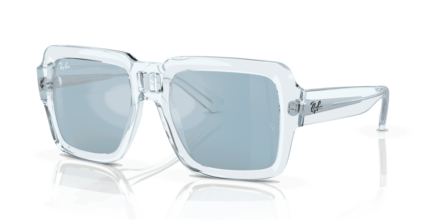 [Light Blue/Silver Lenses, Polished Transparent Light Blue Frame]