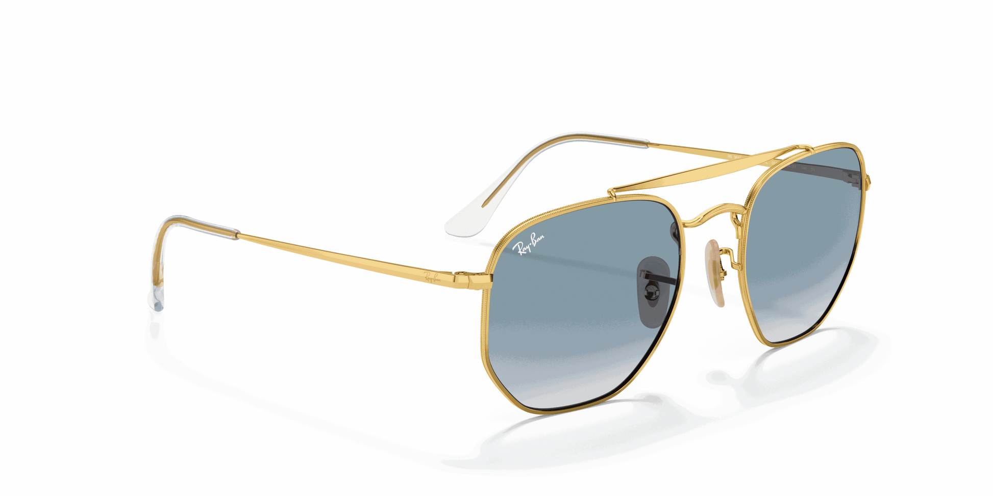 [Light Blue Lenses, Polished Arista Gold Frame]