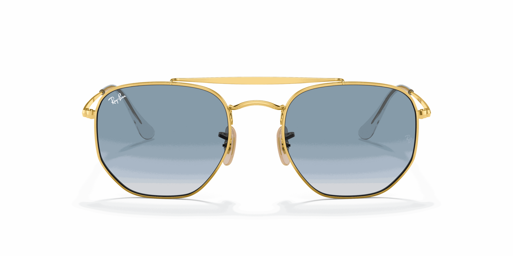 [Light Blue Lenses, Polished Arista Gold Frame]