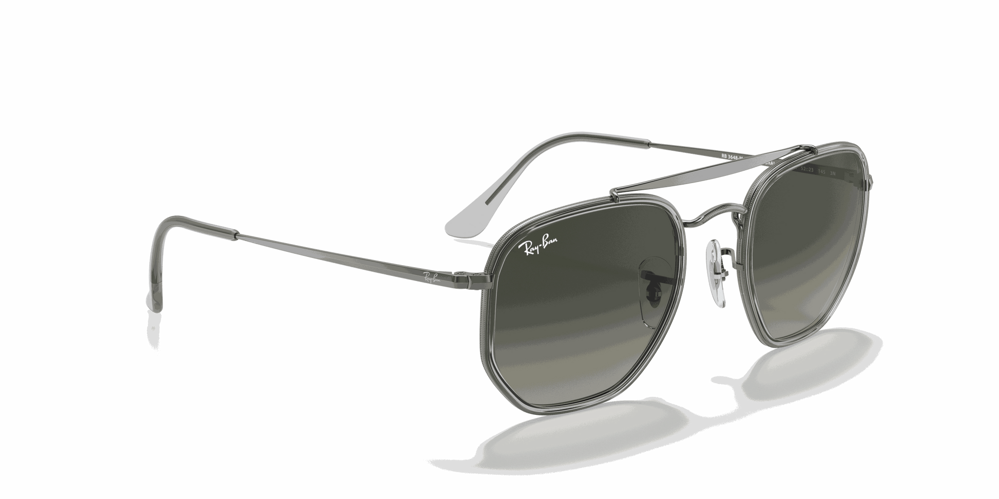 [Grey Gradient Lenses, Polished Gunmetal Frame]