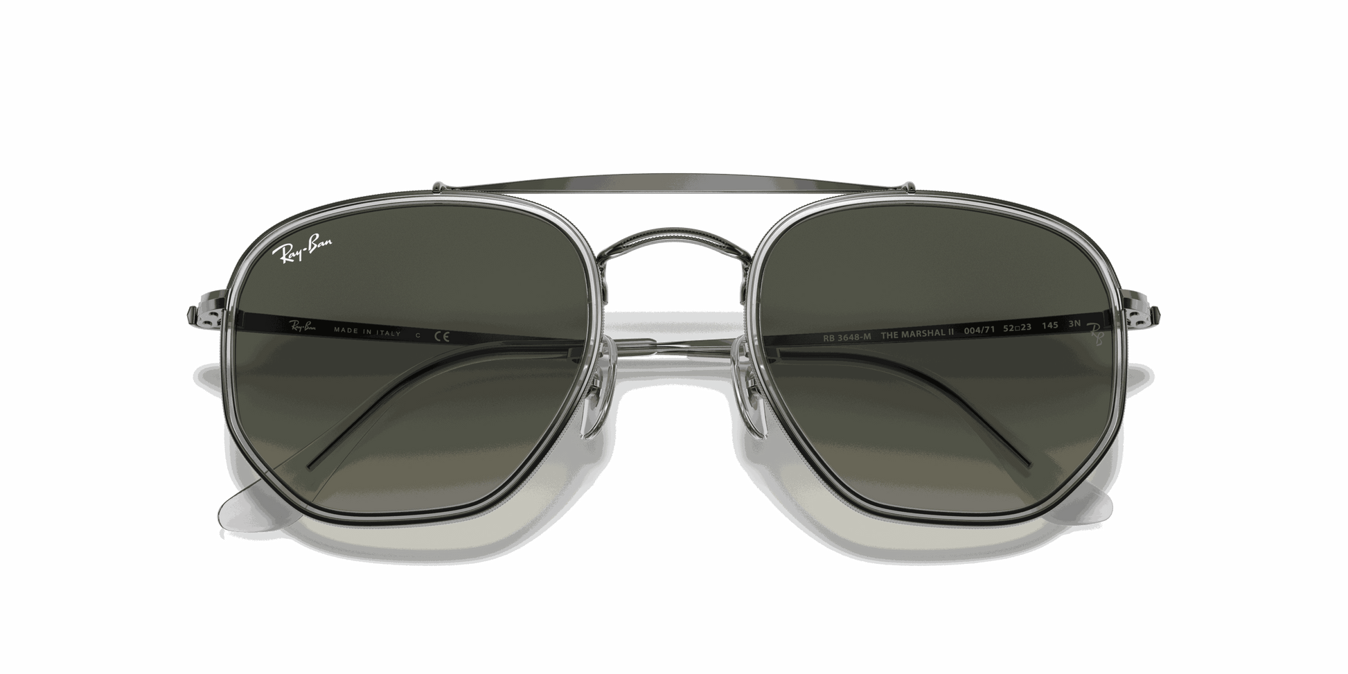 [Grey Gradient Lenses, Polished Gunmetal Frame]