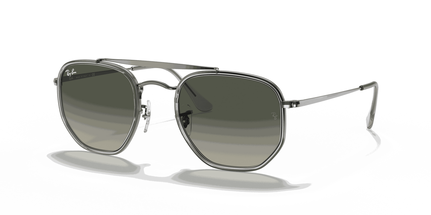 [Grey Gradient Lenses, Polished Gunmetal Frame]