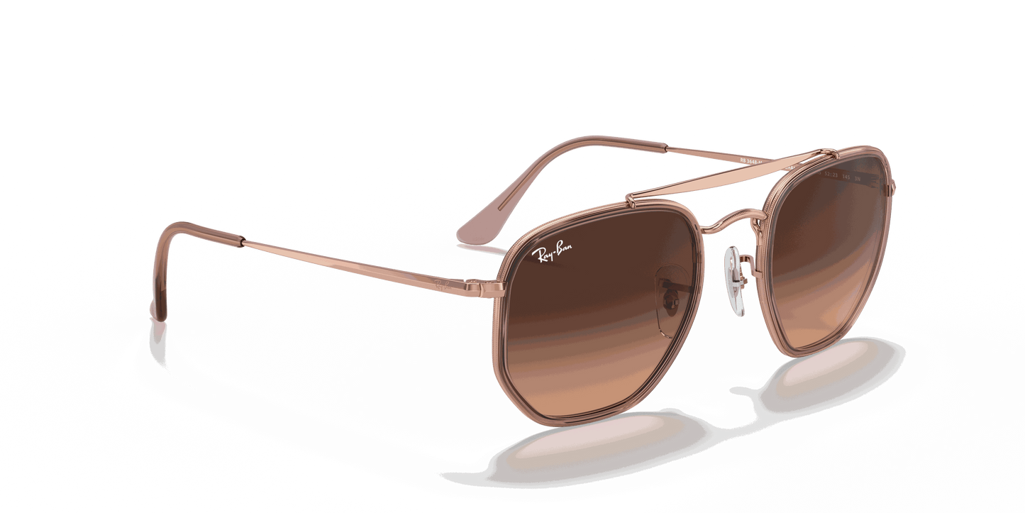 [Pink/Brown Gradient Lenses, Polished Copper Frame]