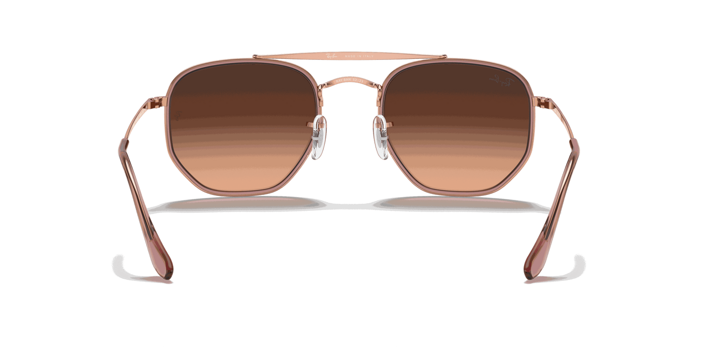 [Pink/Brown Gradient Lenses, Polished Copper Frame]
