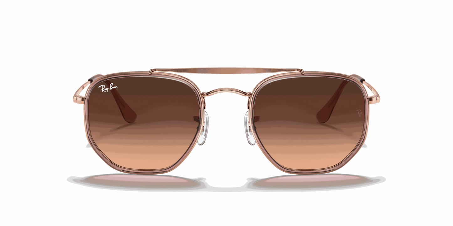 [Pink/Brown Gradient Lenses, Polished Copper Frame]