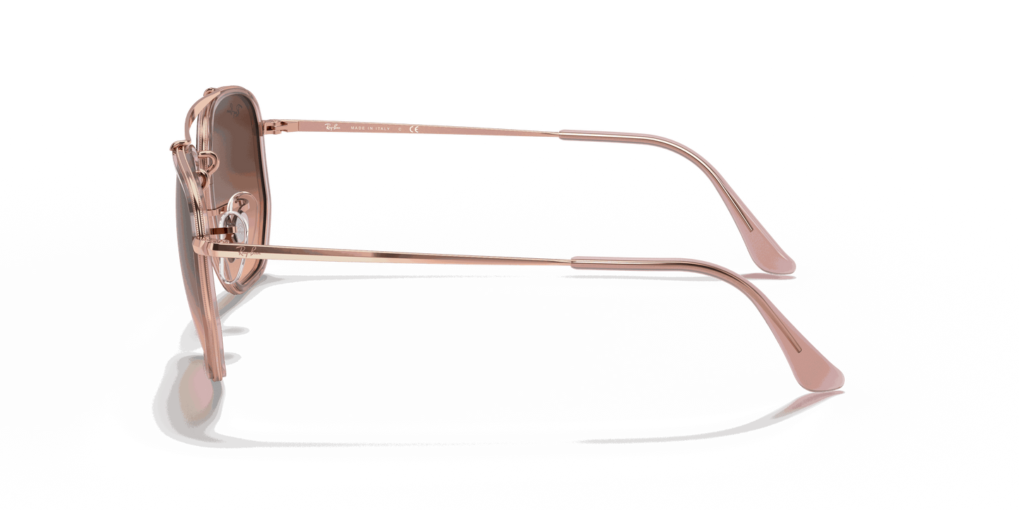[Pink/Brown Gradient Lenses, Polished Copper Frame]