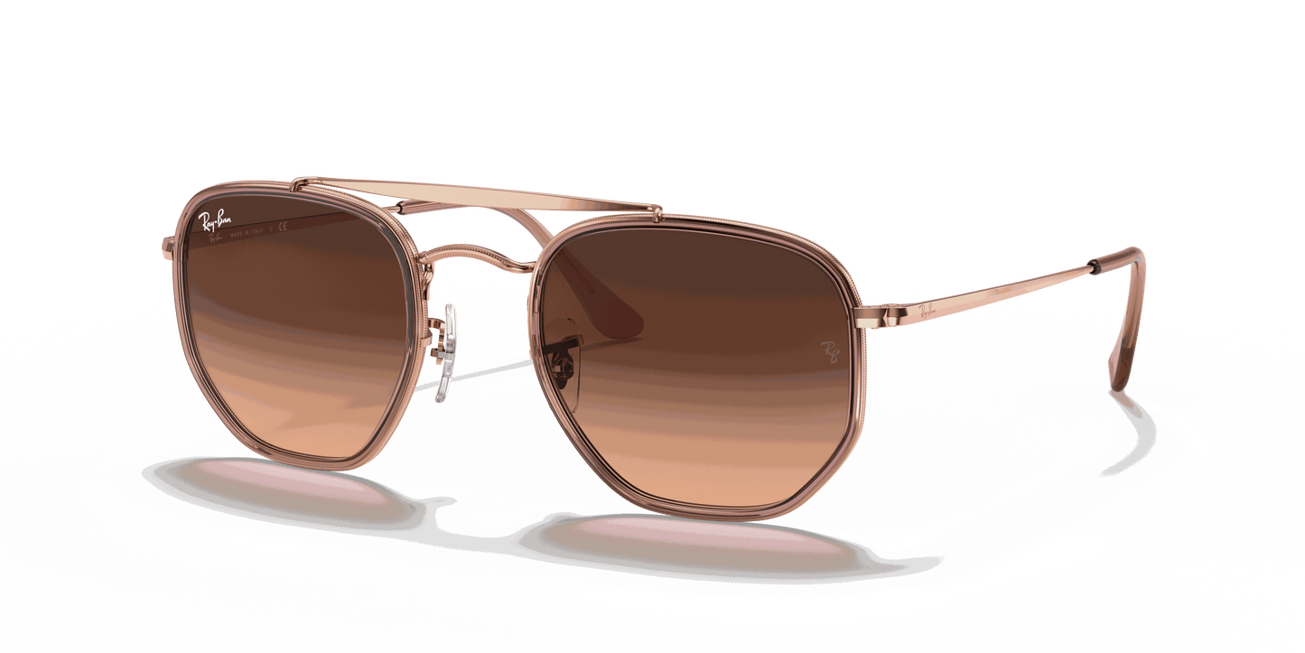 [Pink/Brown Gradient Lenses, Polished Copper Frame]
