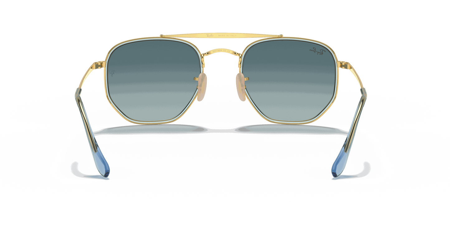 [Blue Gradient Lenses, Polished Arista Gold Frame]