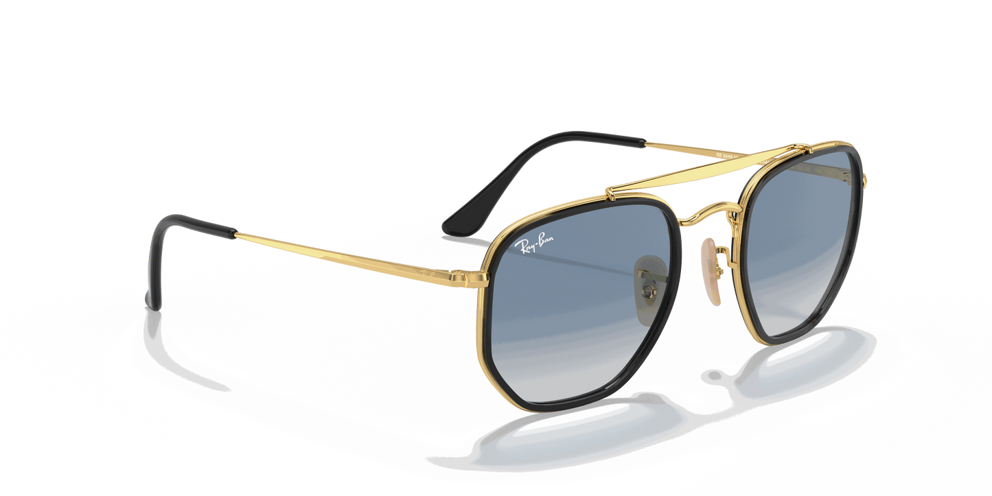 [Light Blue Gradient Lenses, Polished Arista Gold Frame]