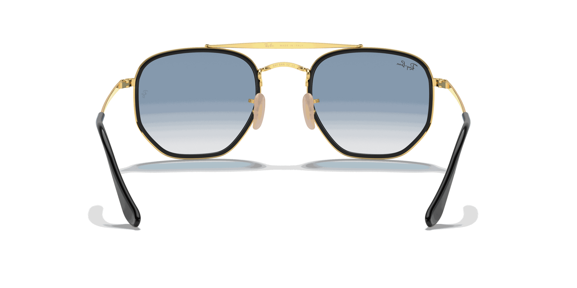 [Light Blue Gradient Lenses, Polished Arista Gold Frame]