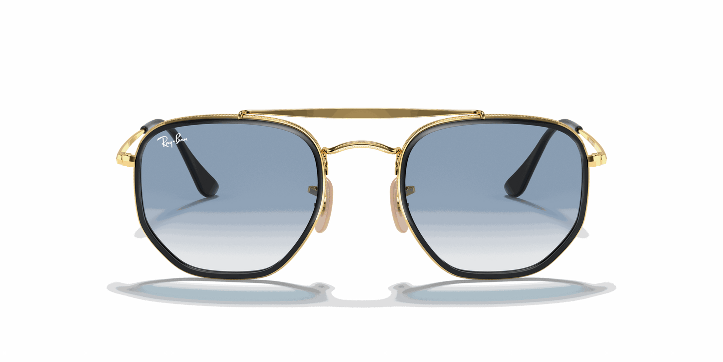 [Light Blue Gradient Lenses, Polished Arista Gold Frame]