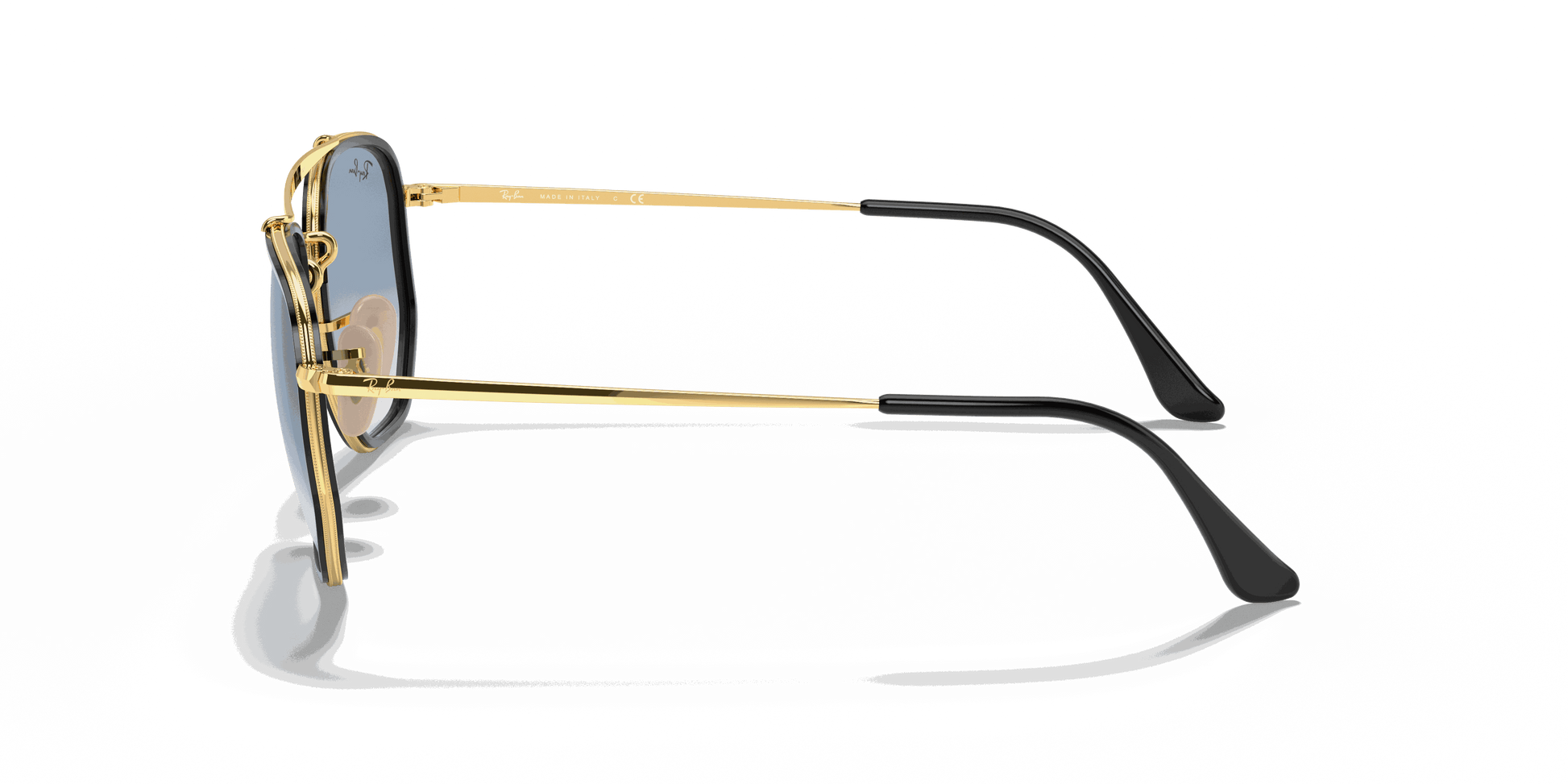 [Light Blue Gradient Lenses, Polished Arista Gold Frame]