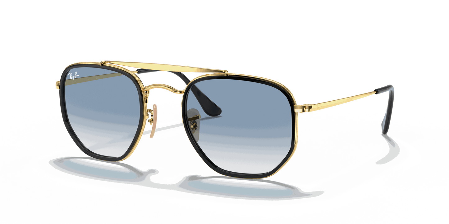 [Light Blue Gradient Lenses, Polished Arista Gold Frame]