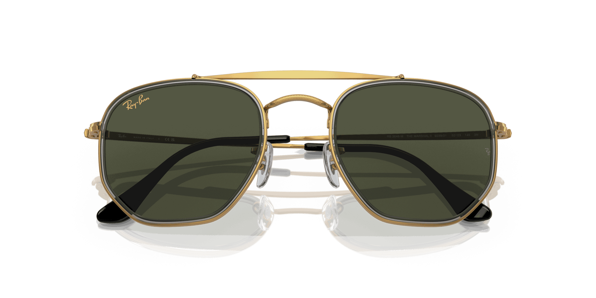 [Green Lenses, Polished Gold Frame]