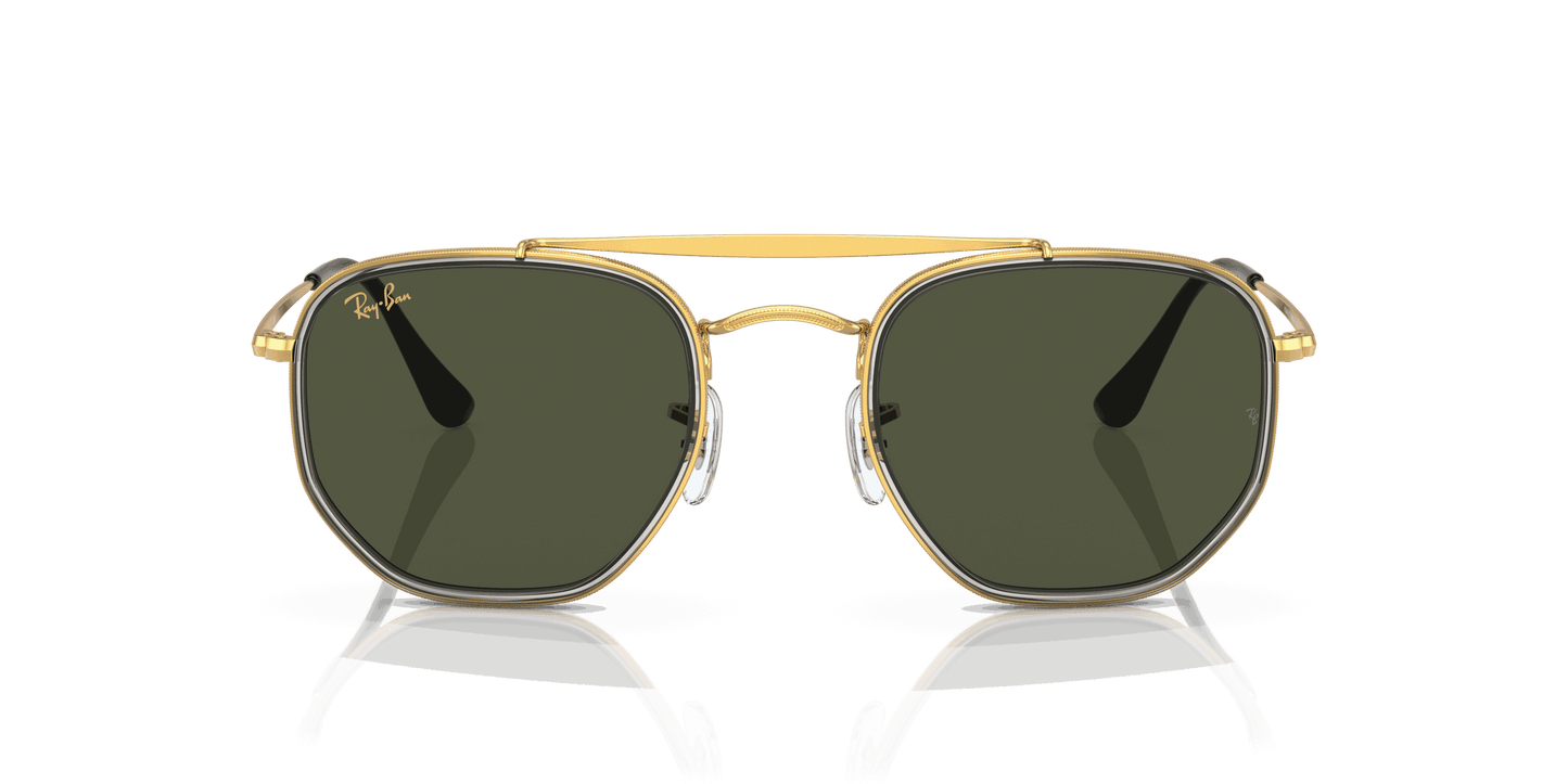 [Green Lenses, Polished Gold Frame]