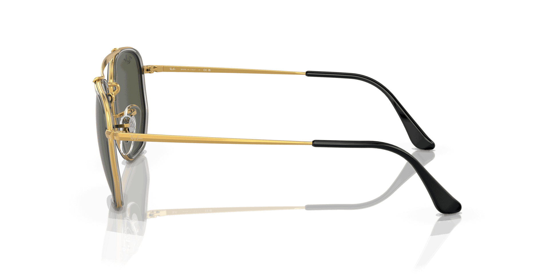 [Green Lenses, Polished Gold Frame]