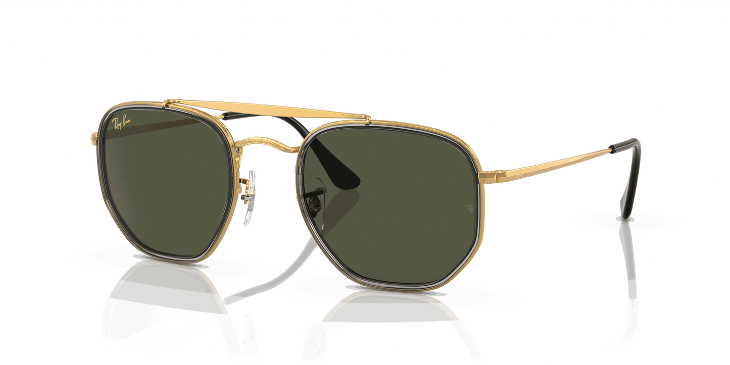 [Green Lenses, Polished Gold Frame]