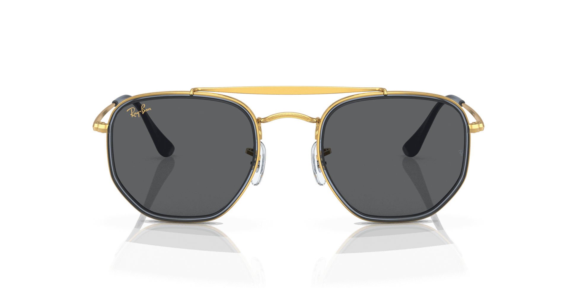 [Dark Grey Lenses, Polished Gold Frame]