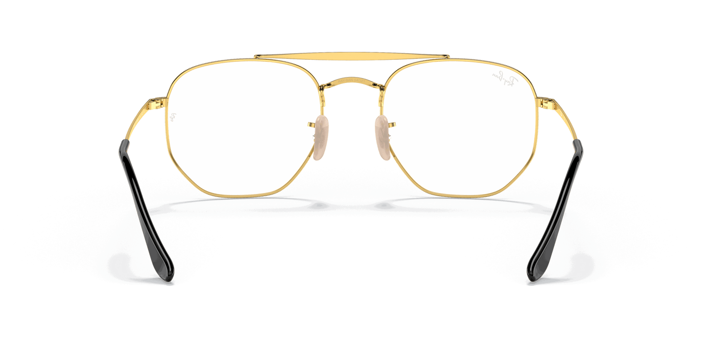 [Clear Lenses, Polished Black On Gold Frame]