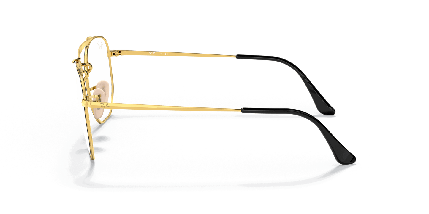 [Clear Lenses, Polished Black On Gold Frame]