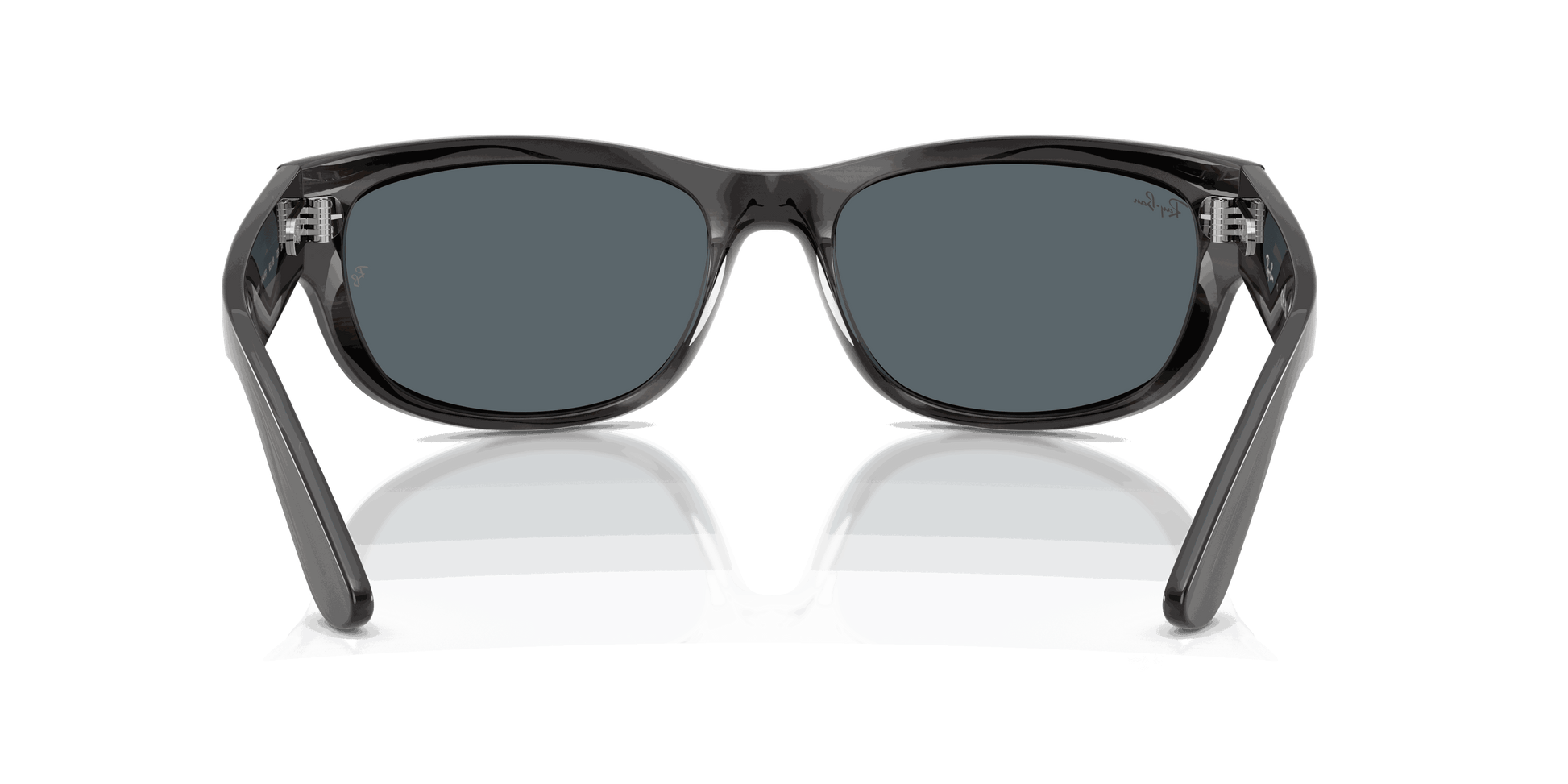[Blue Lenses, Polished Striped Gray Frame]