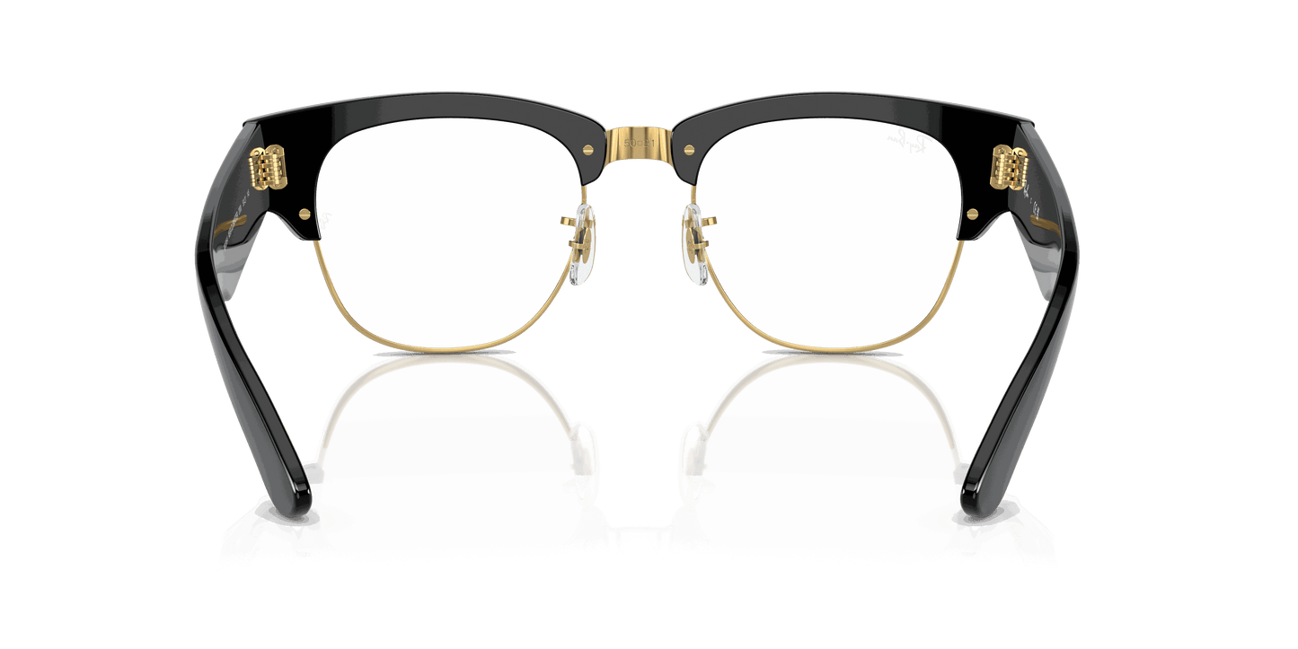 [Clear Lenses, Polished Black On Gold Frame]