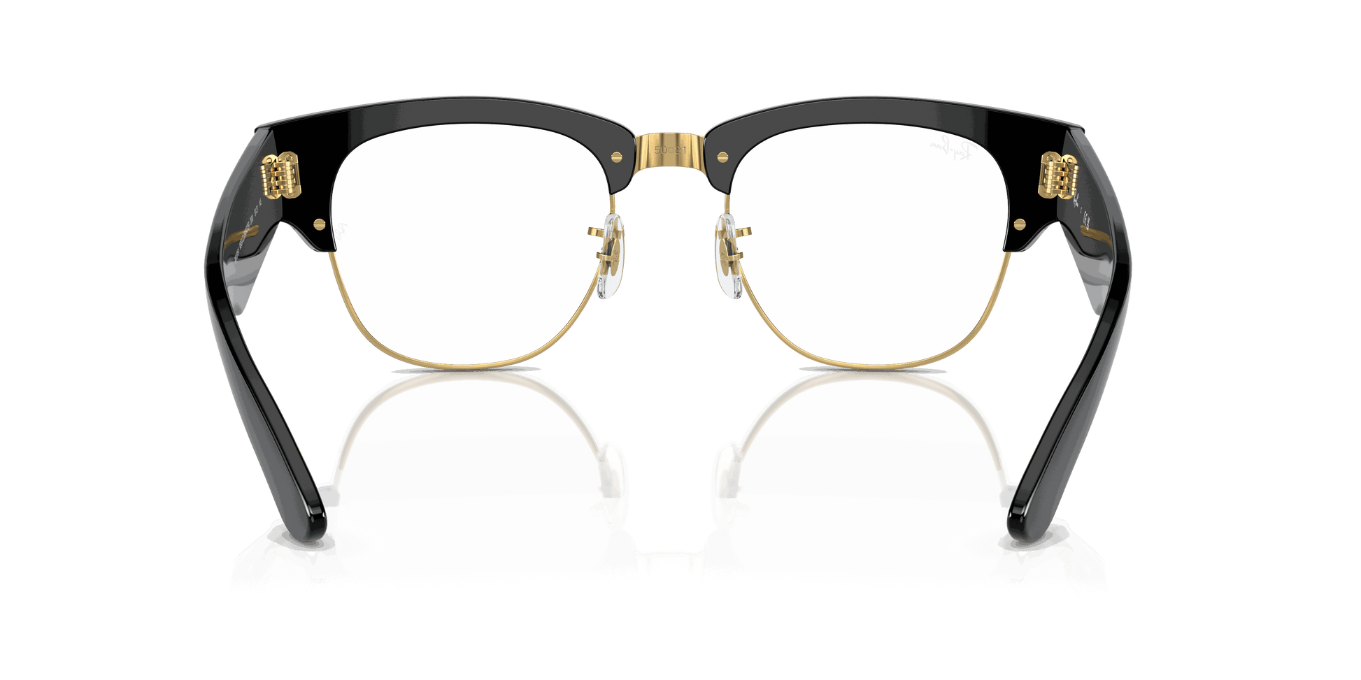 [Clear Lenses, Polished Black On Gold Frame]
