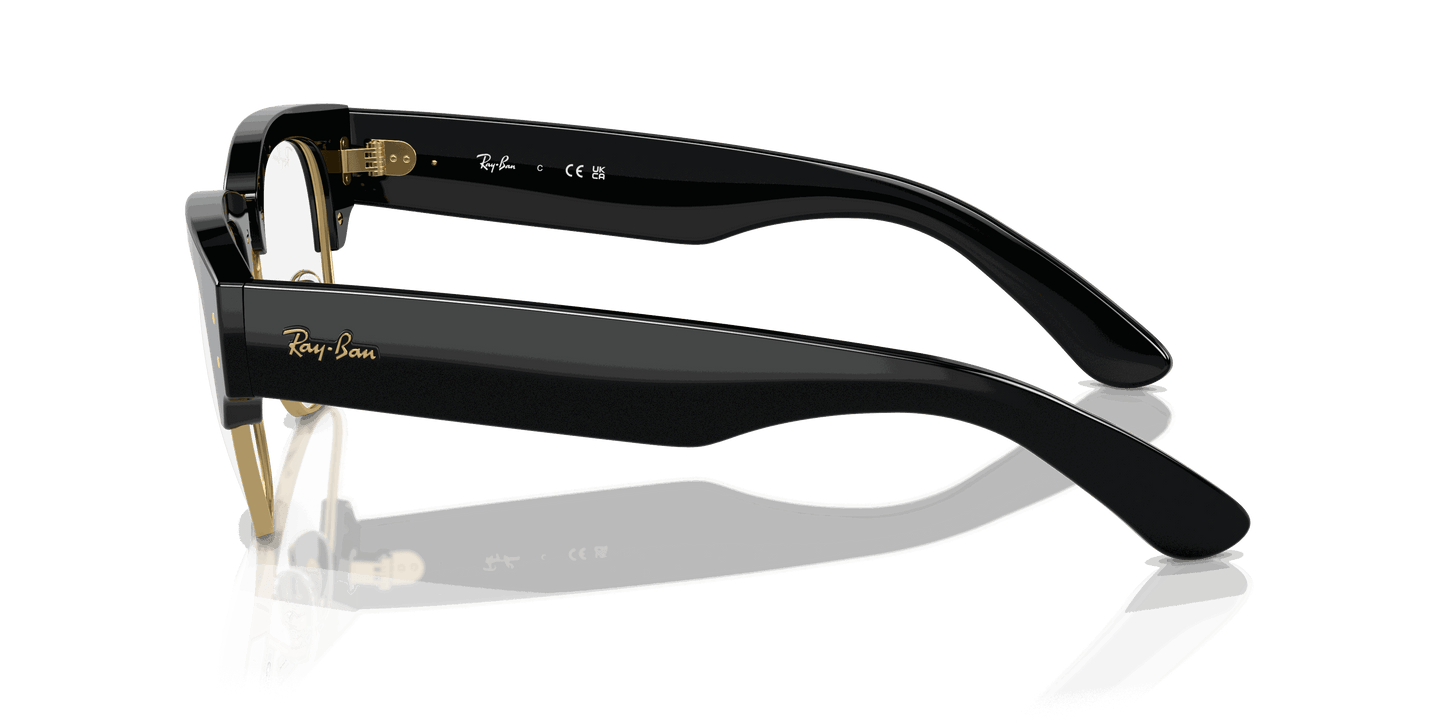 [Clear Lenses, Polished Black On Gold Frame]