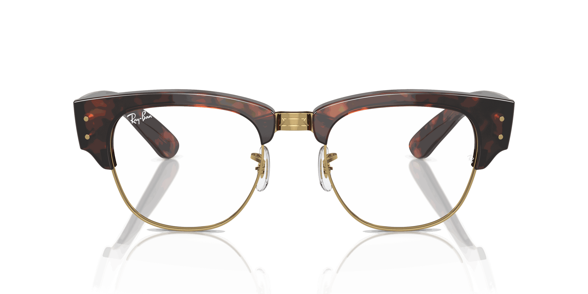 [Clear Lenses, Polished Tortoise On Gold Frame]