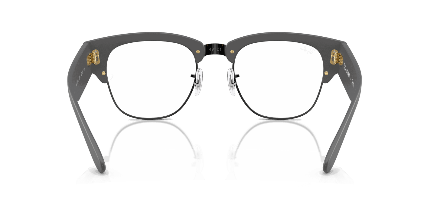 [Clear Lenses, Matte Sand Grey On Black Frame]