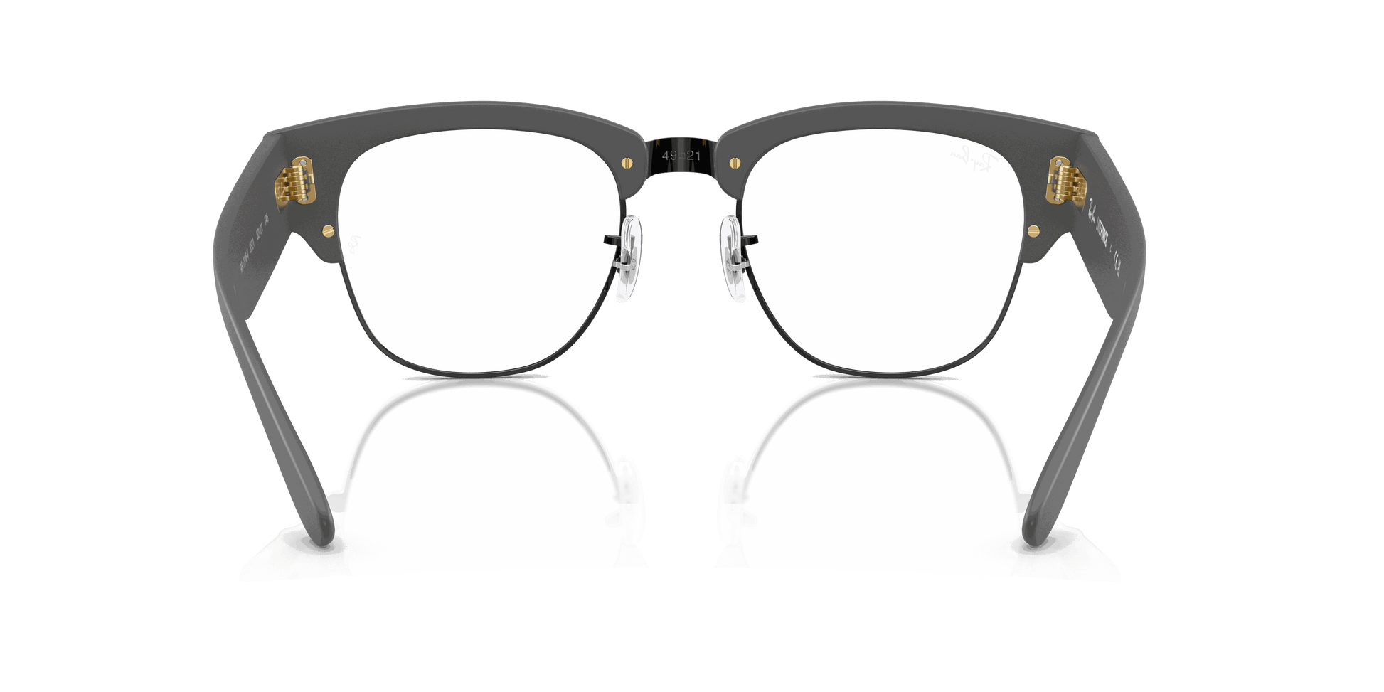 [Clear Lenses, Matte Sand Grey On Black Frame]