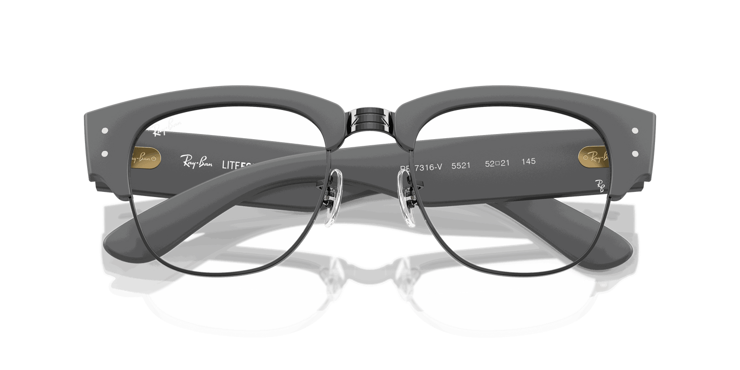 [Clear Lenses, Matte Sand Grey On Black Frame]