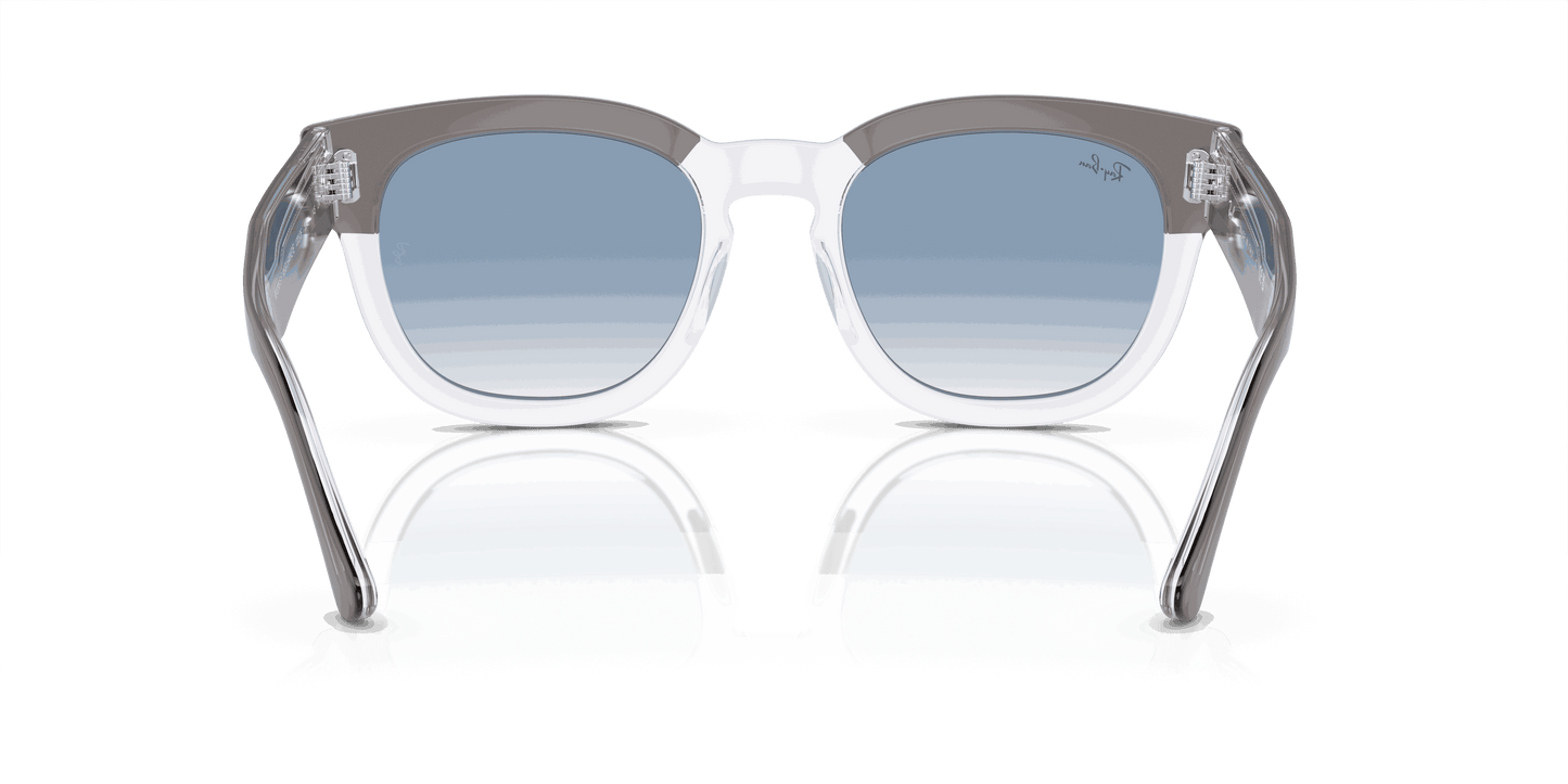 [Clear/Blue Lenses, Polished Grey On Transparent Frame]