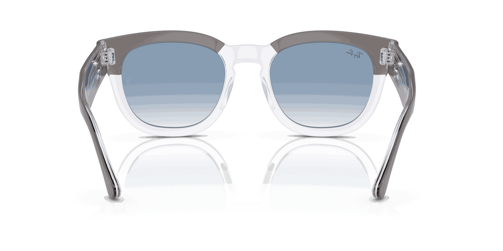 [Clear/Blue Lenses, Polished Grey On Transparent Frame]