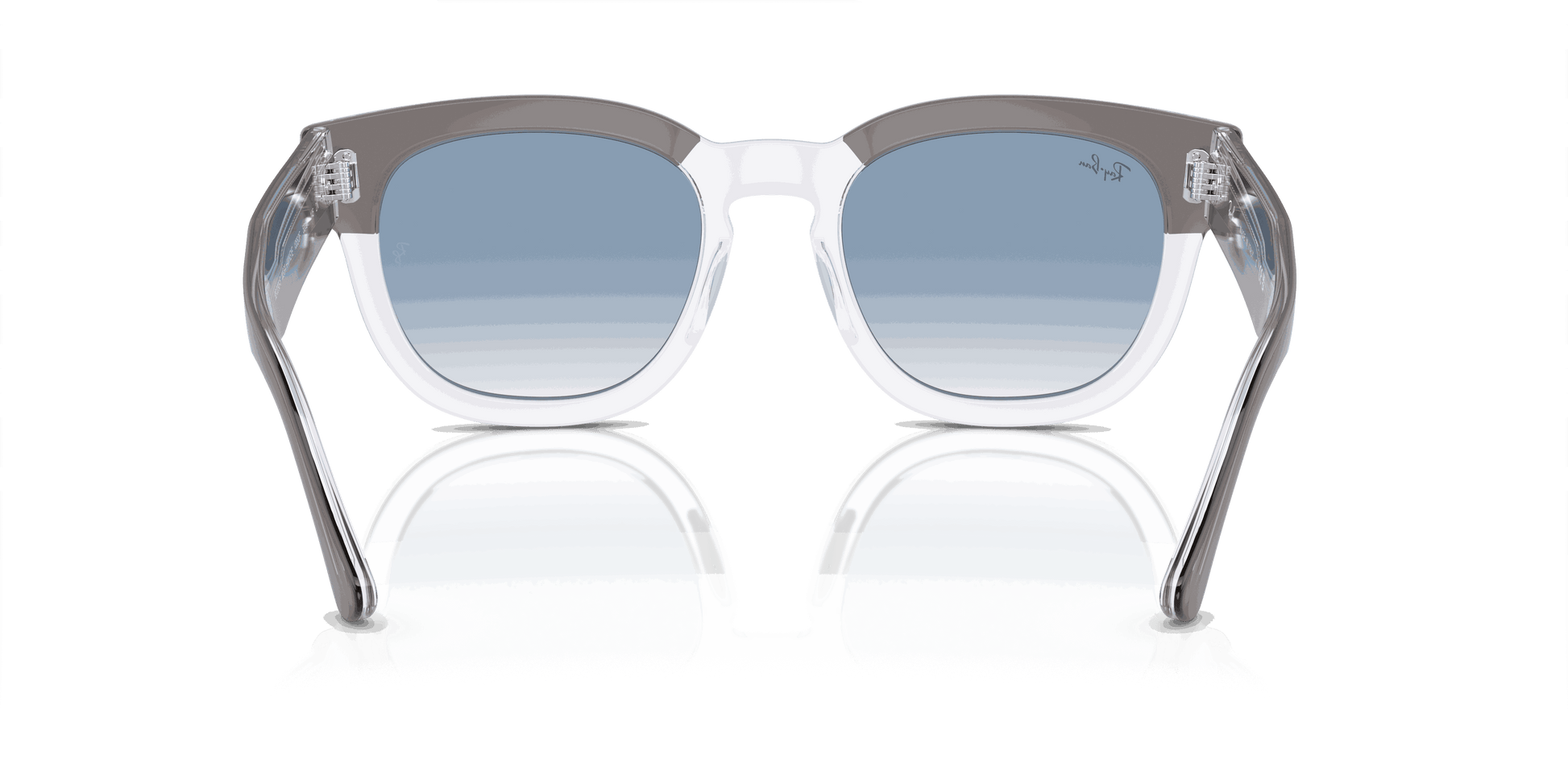 [Light Blue Lenses, Polished Grey On Transparent Frame]