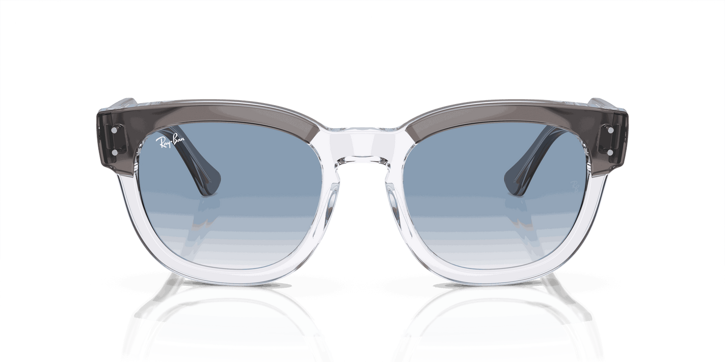 [Light Blue Lenses, Polished Grey On Transparent Frame]