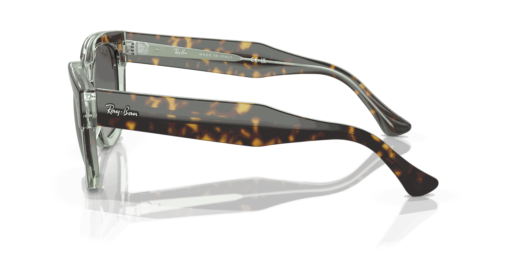 [Grey Lenses, Polished Havana On Transparent Green Frame]