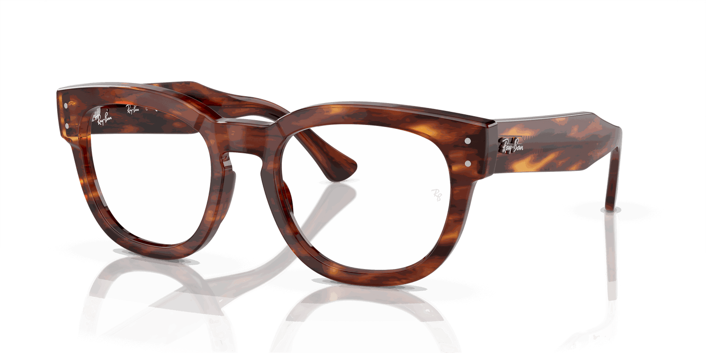[Demo Lens Lenses, Polished Striped Havana Frame]