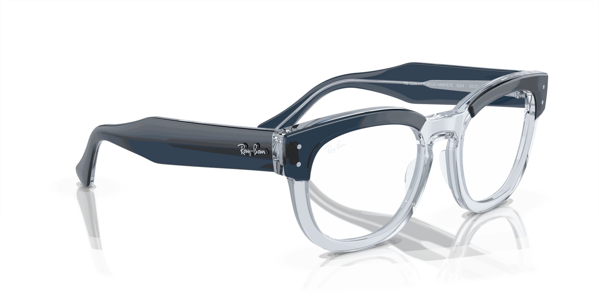 [Demo Lens Lenses, Polished Blue On Transparent Blue Frame]