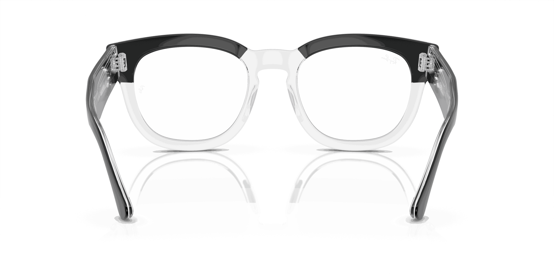 [Clear Lenses, Polished Black On Transparent Frame]