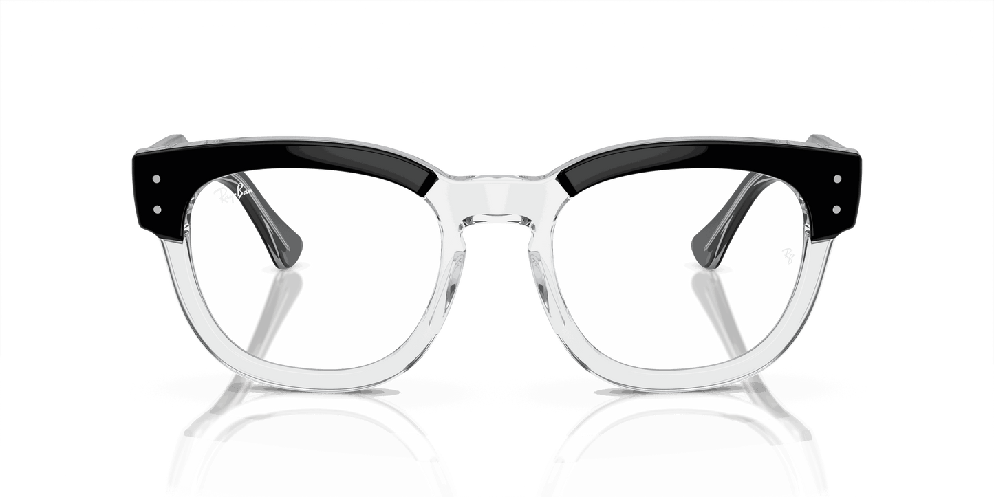 [Clear Lenses, Polished Black On Transparent Frame]