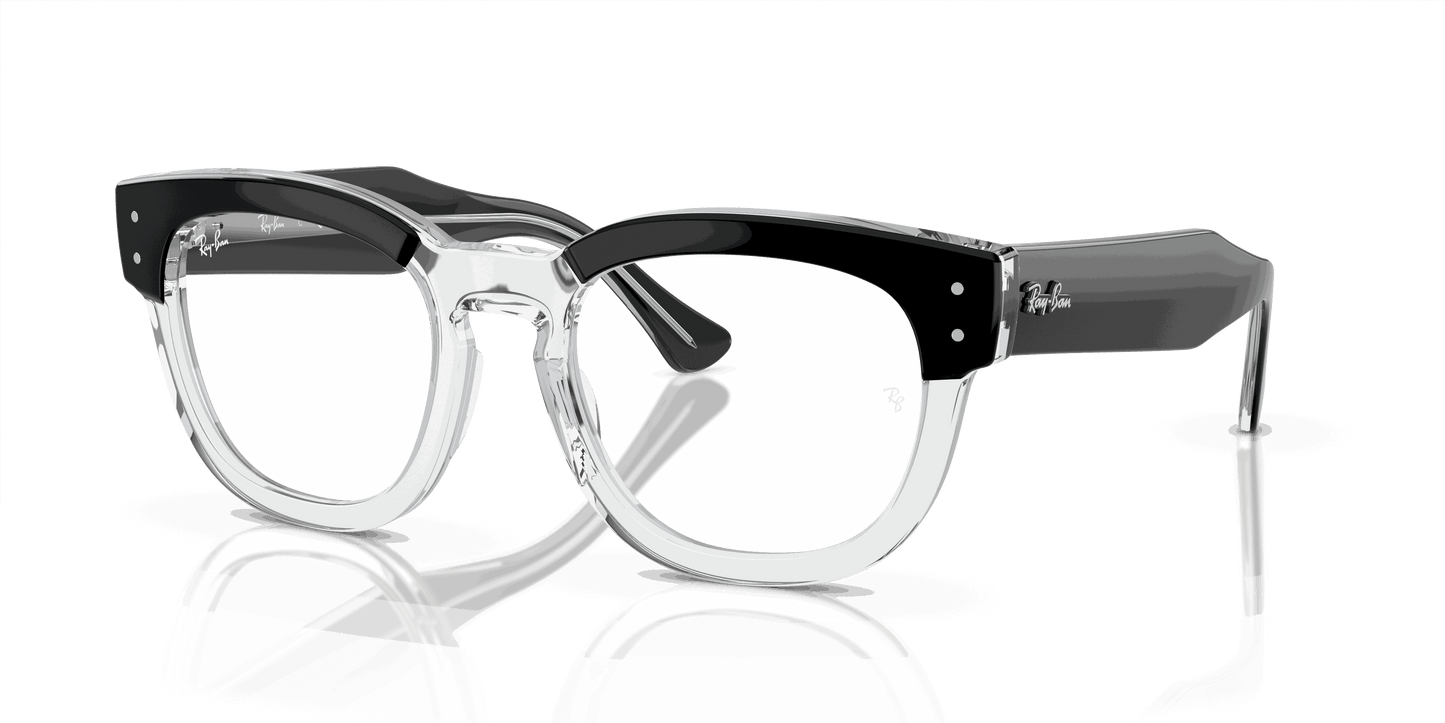 [Clear Lenses, Polished Black On Transparent Frame]